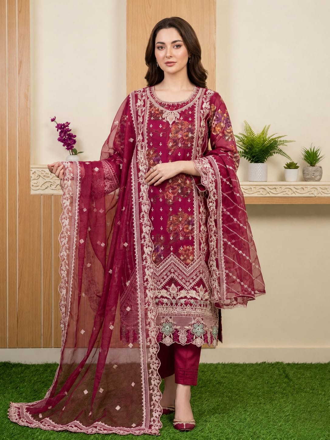 আনরেডি এম্বোডারি পার্টি ড্রেস