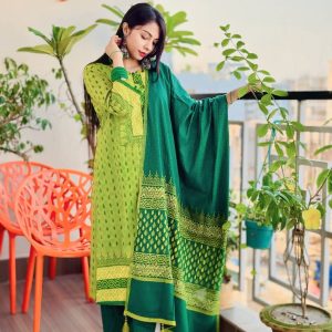 আনরেডি ভিআইপি ব্লক প্রিন্ট কামিজ:745
