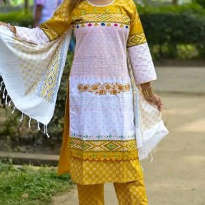রেডিমেড আড়ং কটন থ্রি পিস:716