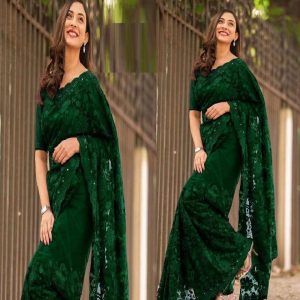 Premium Georgette Embroidery Work Saree:524