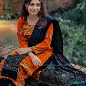 আনরেডি ভিআইপি ব্লক প্রিন্ট কামিজ:723