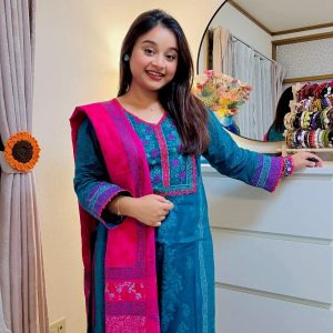 আনরেডি ভিআইপি ব্লক প্রিন্ট কামিজ:758